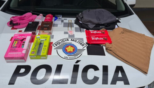 Mulher furta cinco empresas no centro de Adamantina alegando dívida com drogas, e é presa pela PM