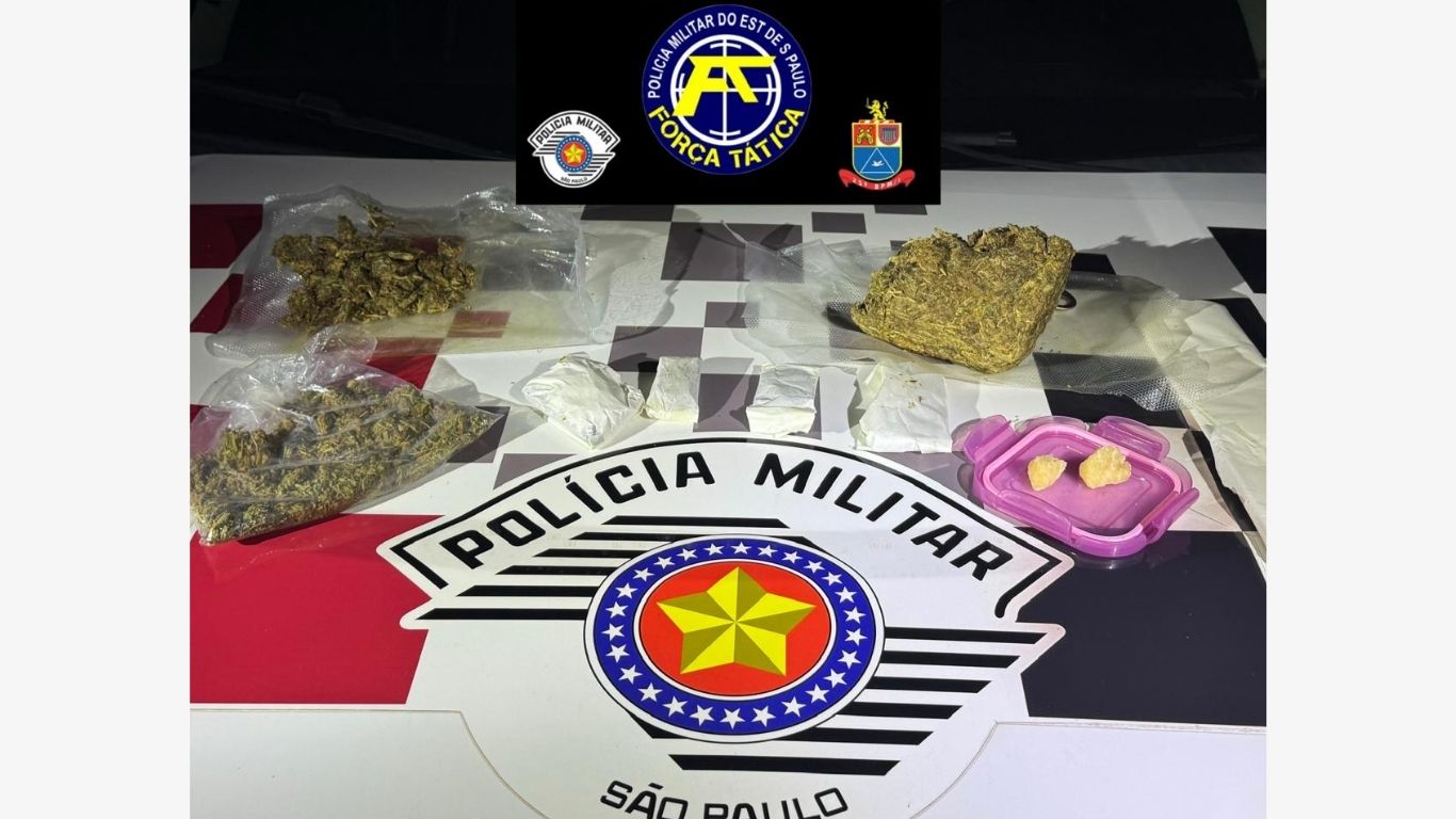 FORÇA TÁTICA PRENDE INDIVÍDUO POR TRÁFICO DE DROGAS EM DRACENA