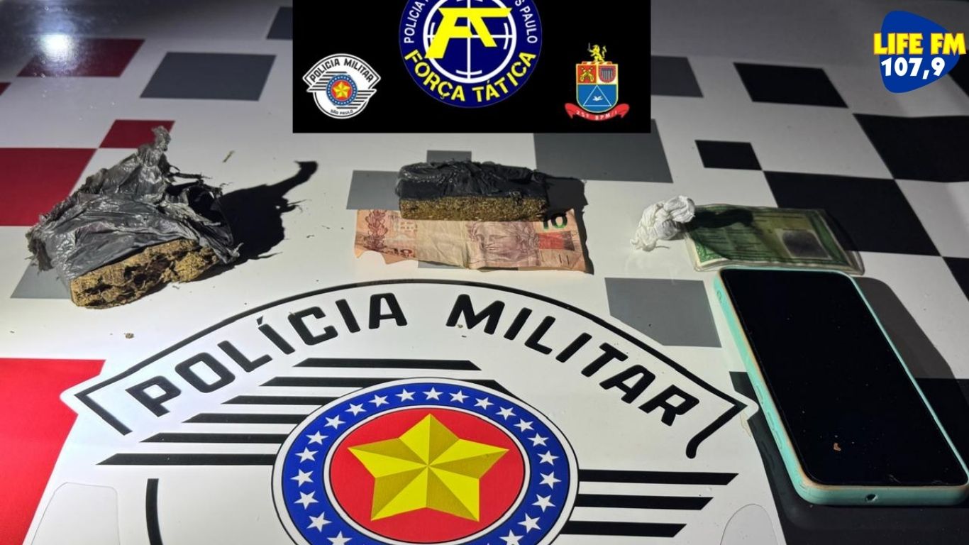 POLÍCIA MILITAR PRENDE HOMEM POR TRÁFICO DE DROGAS, FALSA IDENTIDADE E COM CONDENAÇÃO DA JUSTIÇA A CUMPRIR POR ROUBO