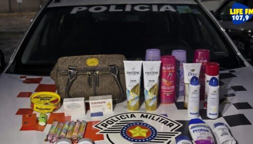 POLÍCIA MILITAR EM DRACENA PRENDE MULHER EM FLAGRANTE POR FURTO A SUPERMERCADO