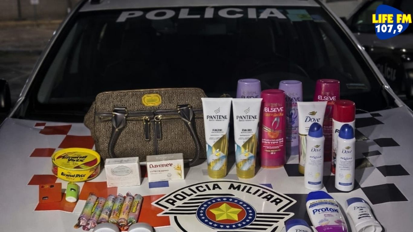 POLÍCIA MILITAR EM DRACENA PRENDE MULHER EM FLAGRANTE POR FURTO A SUPERMERCADO