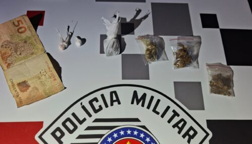 Polícia Militar apreende entorpecentes durante patrulhamento em Osvaldo Cruz
