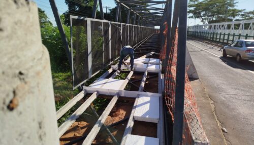 Obras na passarela do 