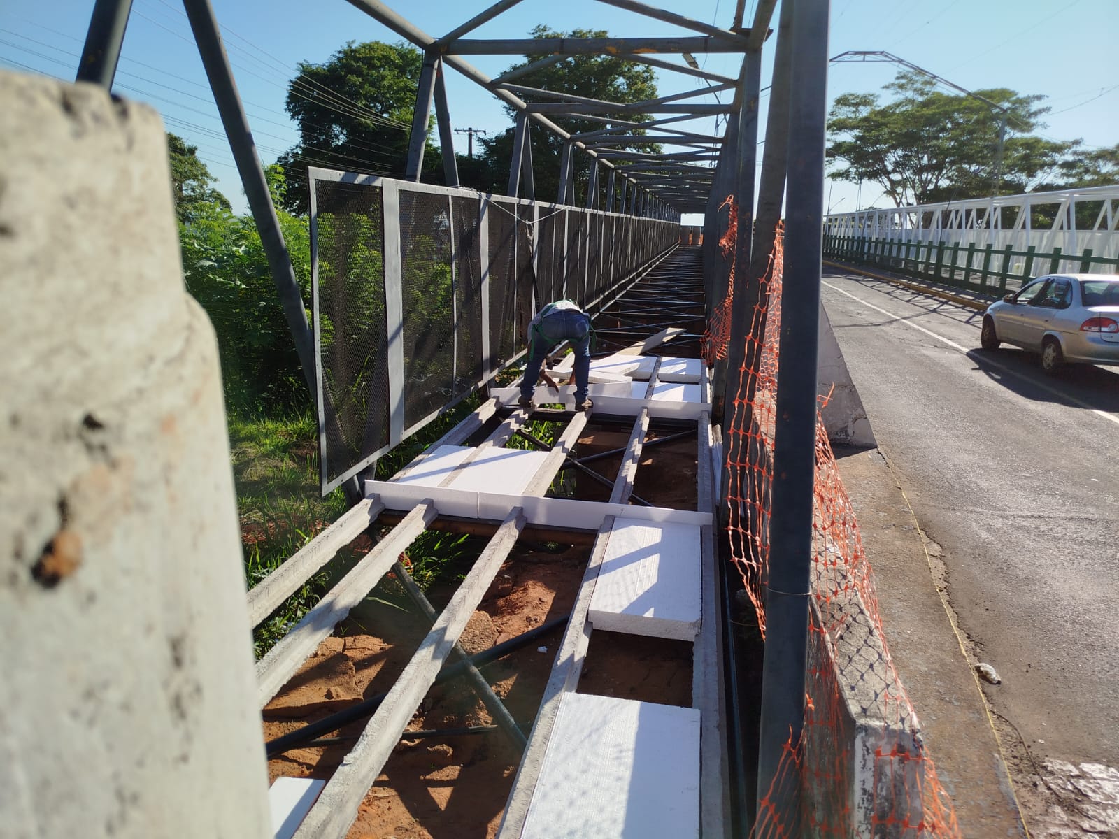 Obras na passarela do 