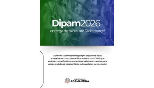 Prazo para entrega da DIPAM já começou em Adamantina