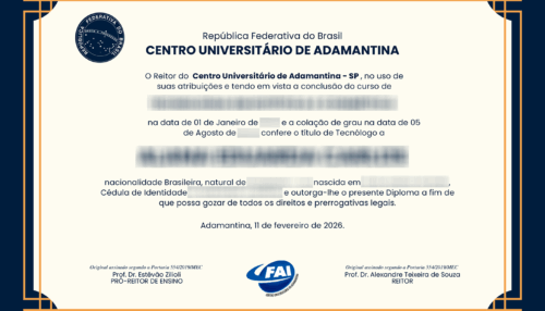 FAI implementa diploma digital e garante mais agilidade, segurança e facilidade aos egressos