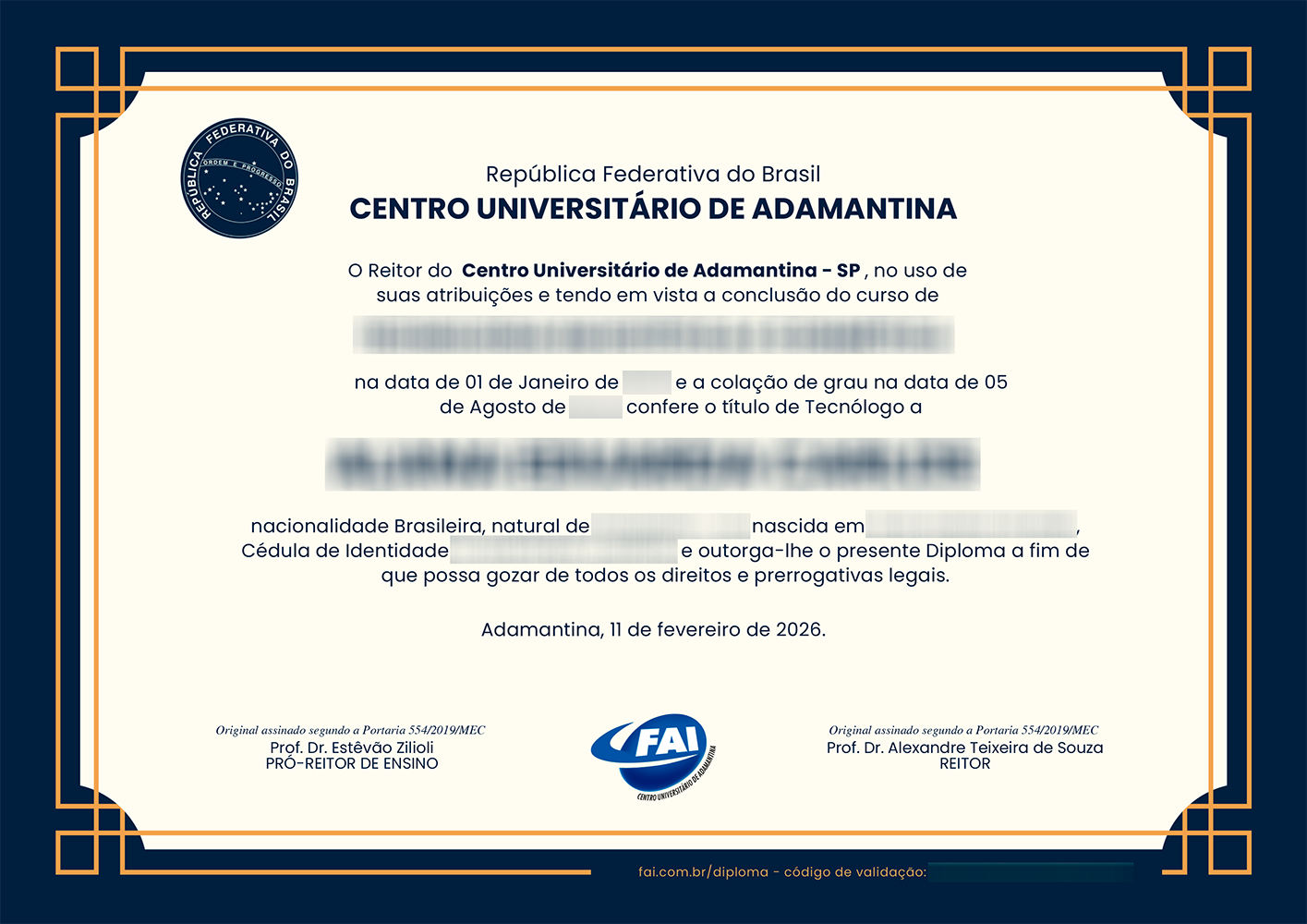 FAI implementa diploma digital e garante mais agilidade, segurança e facilidade aos egressos