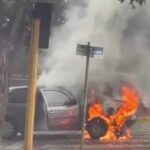 Incêndio atinge carro no centro de Adamantina e mobiliza Corpo de Bombeiros nesta sexta-feira