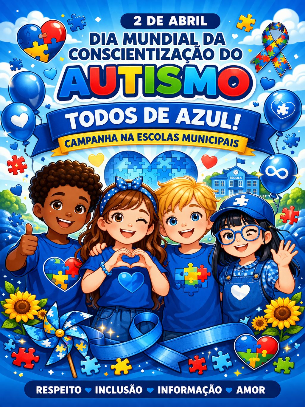 Secretaria de Educação de Adamantina promove Dia da Conscientização do Autismo