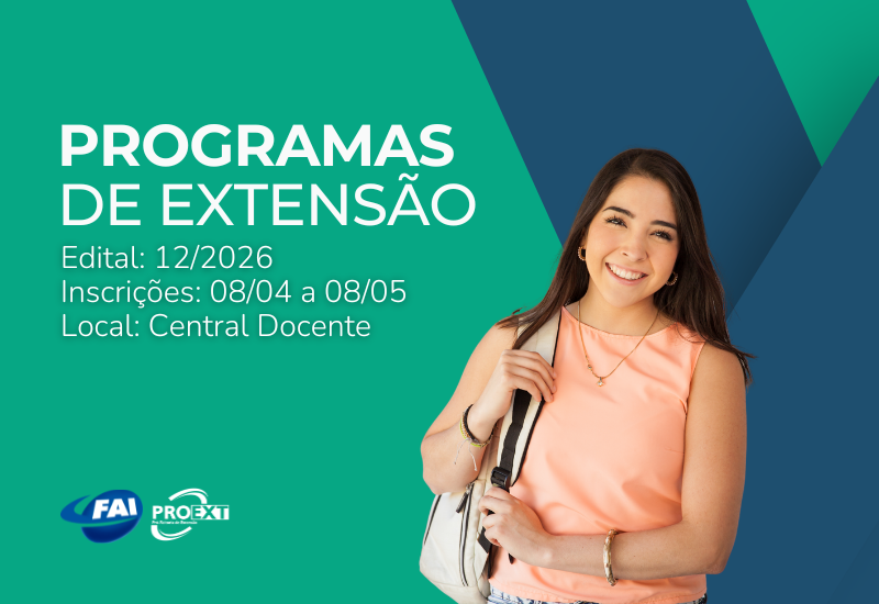 FAI abre inscrições para programas de extensão com foco no segundo semestre de 2026