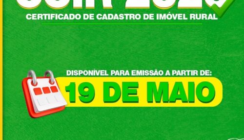 ATENÇÃO PROPRIETÁRIO RURAL: Emissão do CCIR 2026