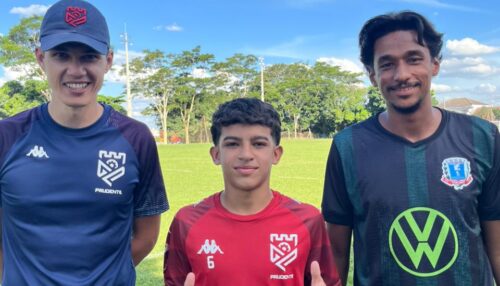 Jovem talento da cidade de  Pracinha é apresentado ao Grêmio Prudente para o Paulista Sub-15
