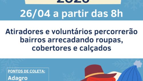 Campanha do Agasalho acontece neste domingo (26) em Adamantina