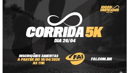 Corrida 5K abre os Jogos Unificados da FAI 2026; inscrições já estão abertas