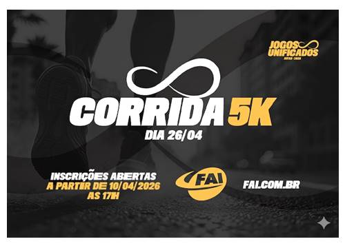 Corrida 5K abre os Jogos Unificados da FAI 2026; inscrições já estão abertas
