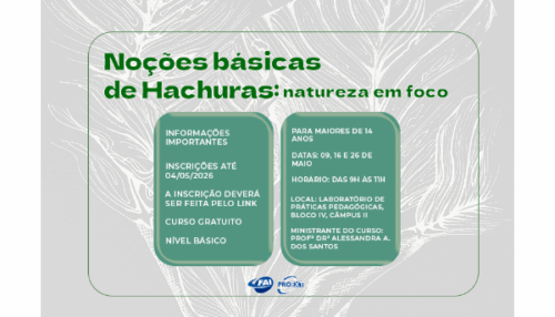 FAI oferece curso gratuito de hachuras com foco na natureza