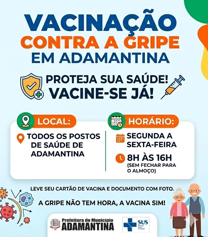 Mais de 4,5 mil doses contra influenza já foram aplicadas em Adamantina