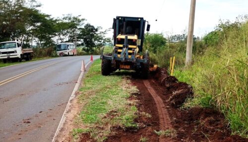 Empresa contratada pela Prefeitura de Adamantina inicia execução da ciclovia na Vicinal Moyses Justino da Silva