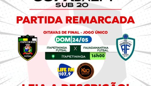 Partida remarcada da Copa da LPF Sub-20 será disputada em Lençóis Paulista