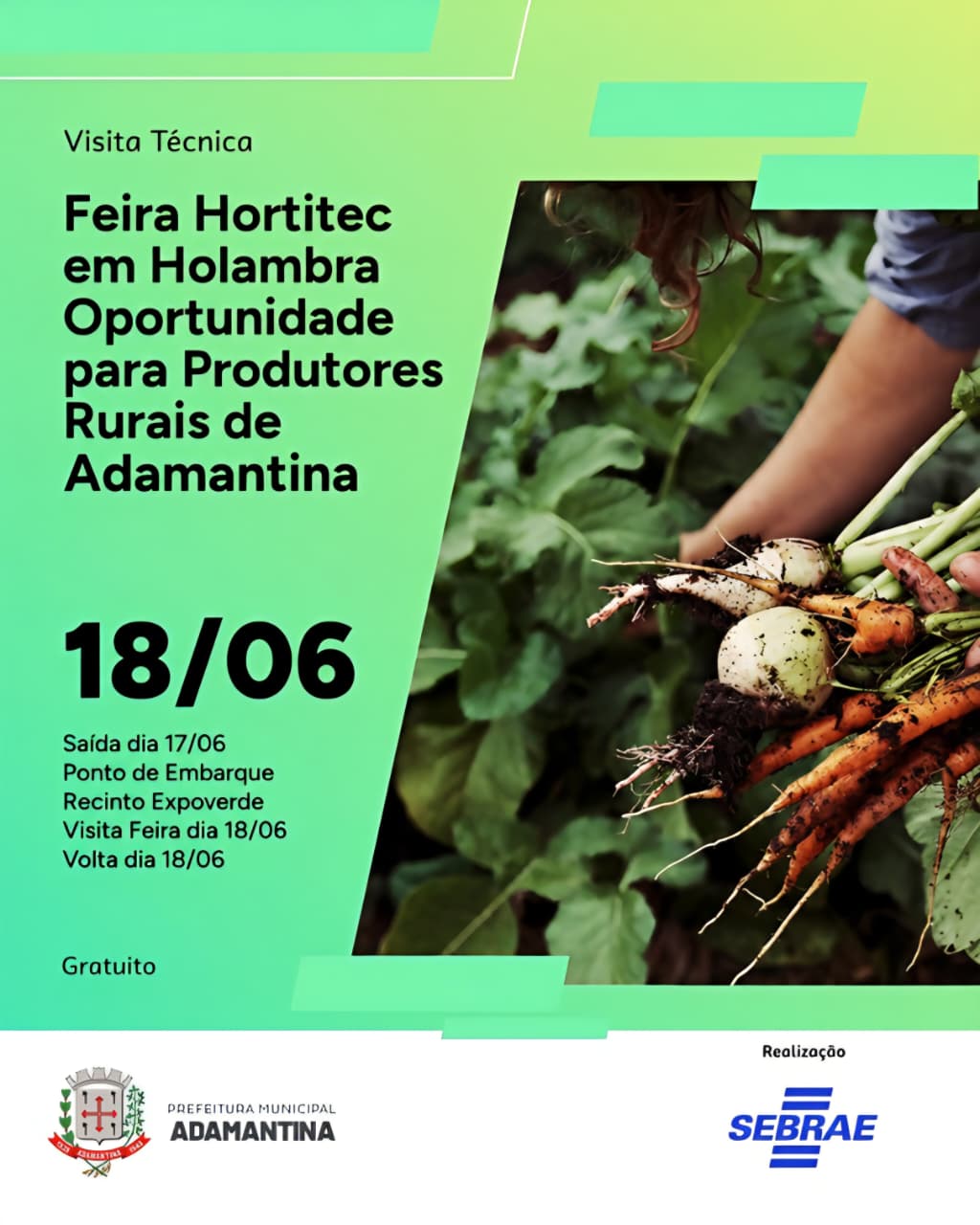 Sebrae promove caravana para participação de produtores de Adamantina na Hortitec 2026 em Holambra