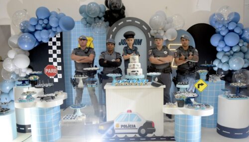 A celebração de aniversário do Policial Militar Mirim Joaquim”.
