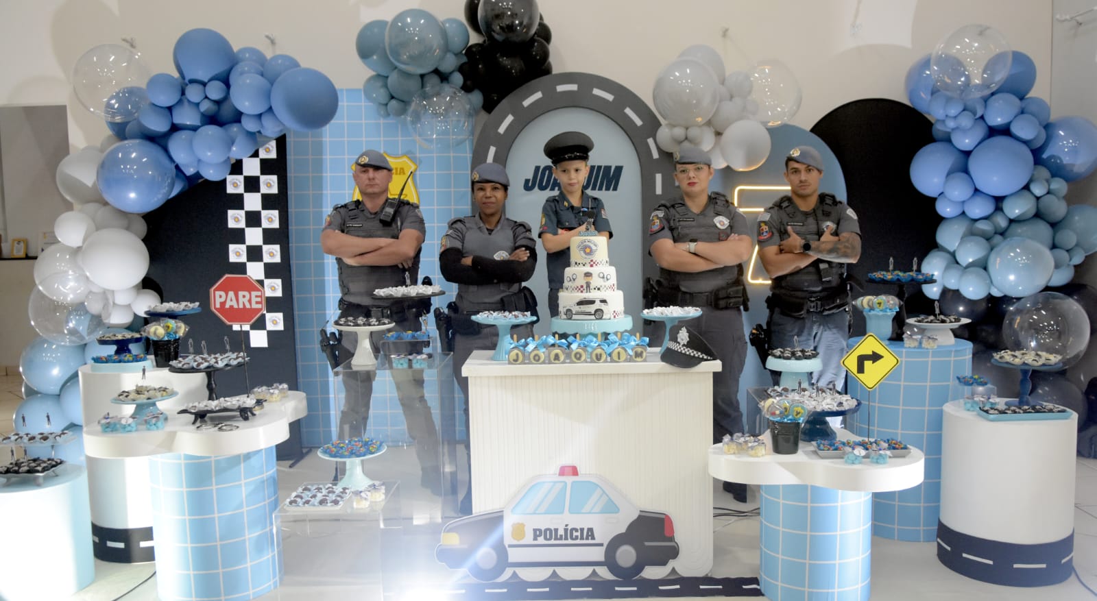 A celebração de aniversário do Policial Militar Mirim Joaquim”.