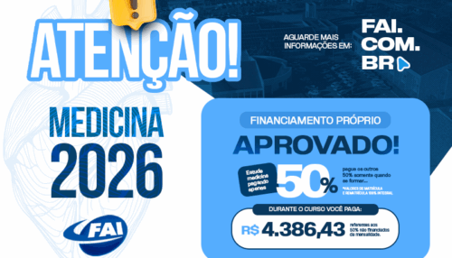 Com financiamento de 50% aprovado, FAI viabiliza formação em Medicina para mais estudantes