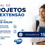 FAI abre inscrições para Projetos de Extensão com bolsas de R$ 400 para estudantes