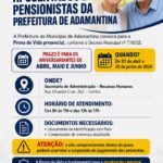 PREFEITURA DE ADAMANTINA CONVOCA APOSENTADOS E PENSIONISTAS PARA PROVA DE VIDA PRESENCIAL