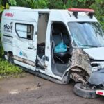 Ambulância da Saúde de Adamantina se envolve em acidente na Marechal Rondon; ninguém se feriu