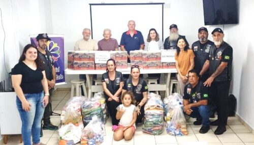 Alimentos arrecadados no MotoRock são entregues a entidades assistenciais de Adamantina
