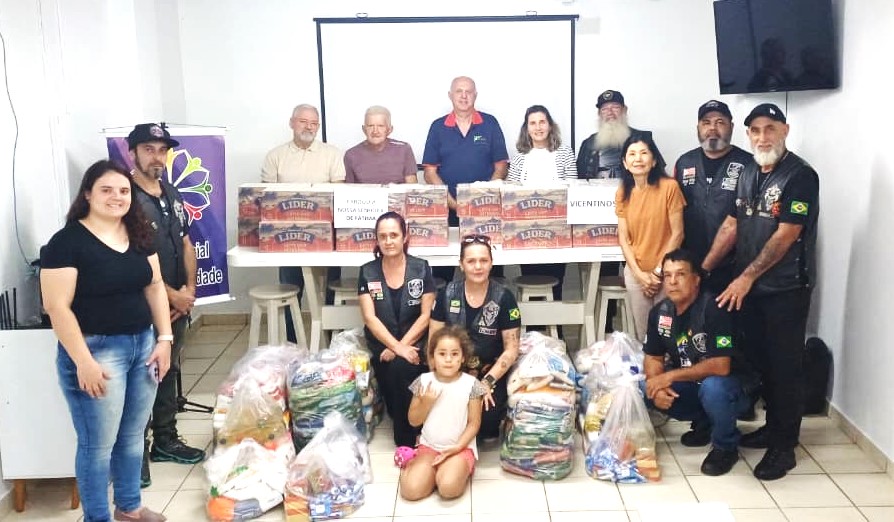 Alimentos arrecadados no MotoRock são entregues a entidades assistenciais de Adamantina