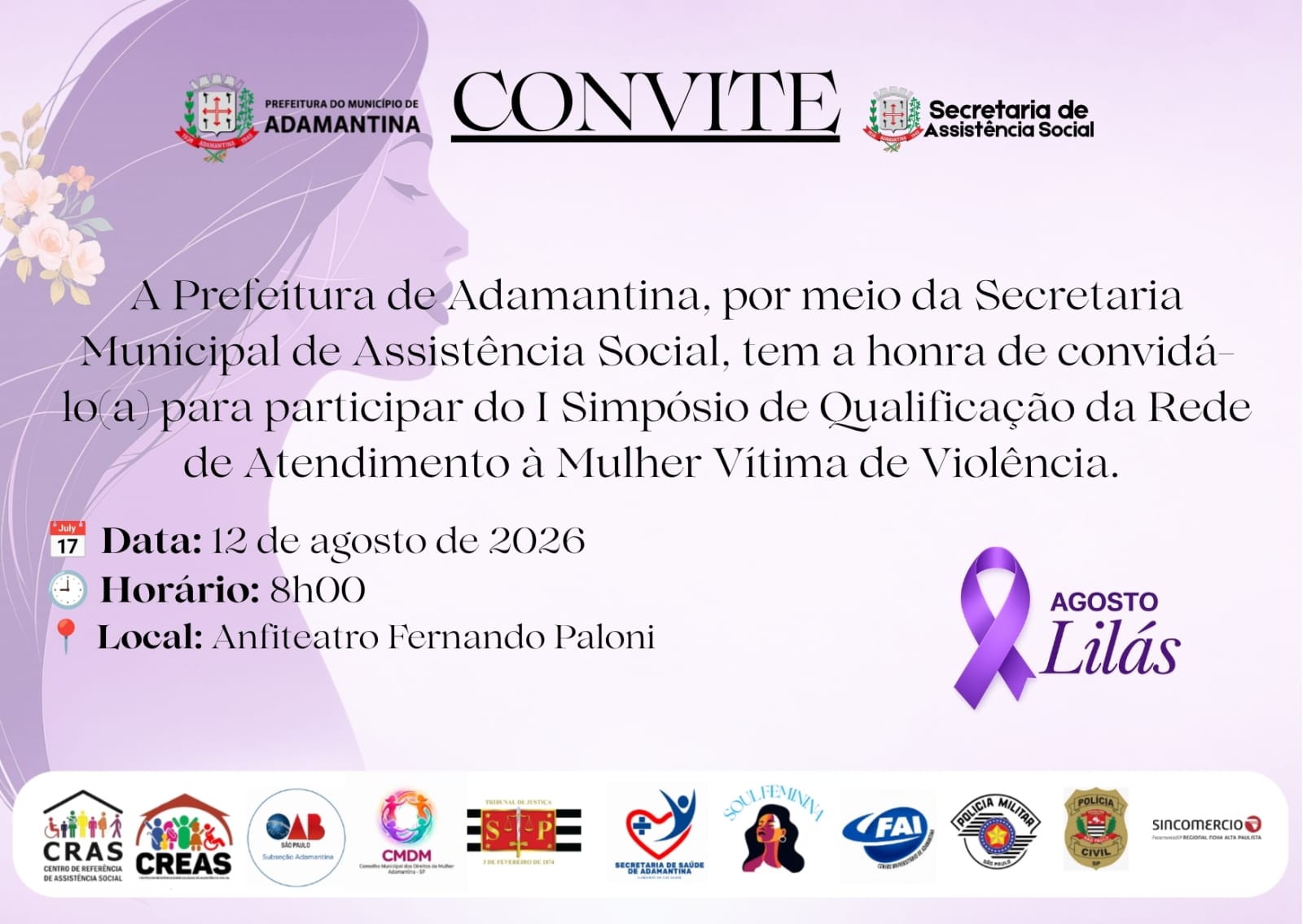 Adamantina promove I Simpósio de Qualificação da Rede de Atendimento à Mulher Vítima de Violência