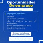 PAT divulga vaga de emprego para empregada doméstica