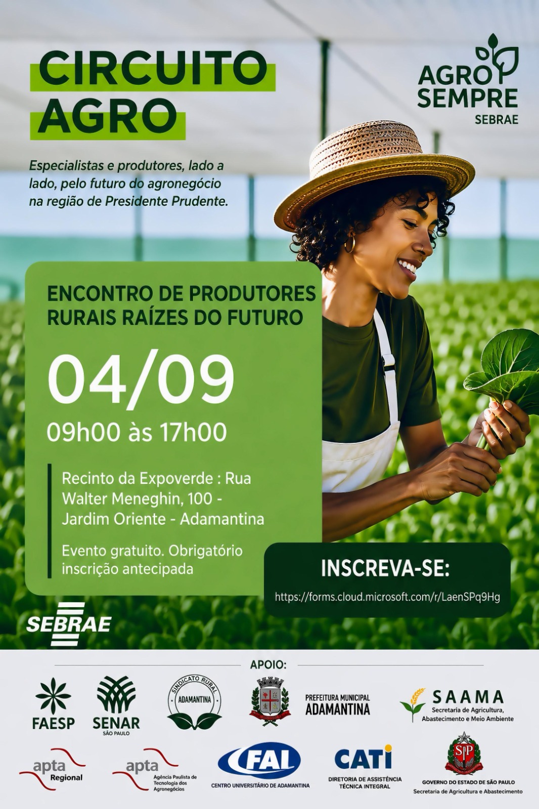 Encontro de Produtores Rurais “Raízes do Futuro” integra programação da ExpoVerde 2026