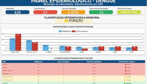 Adamantina está há 13 dias sem novos casos de dengue e reforça importância da prevenção