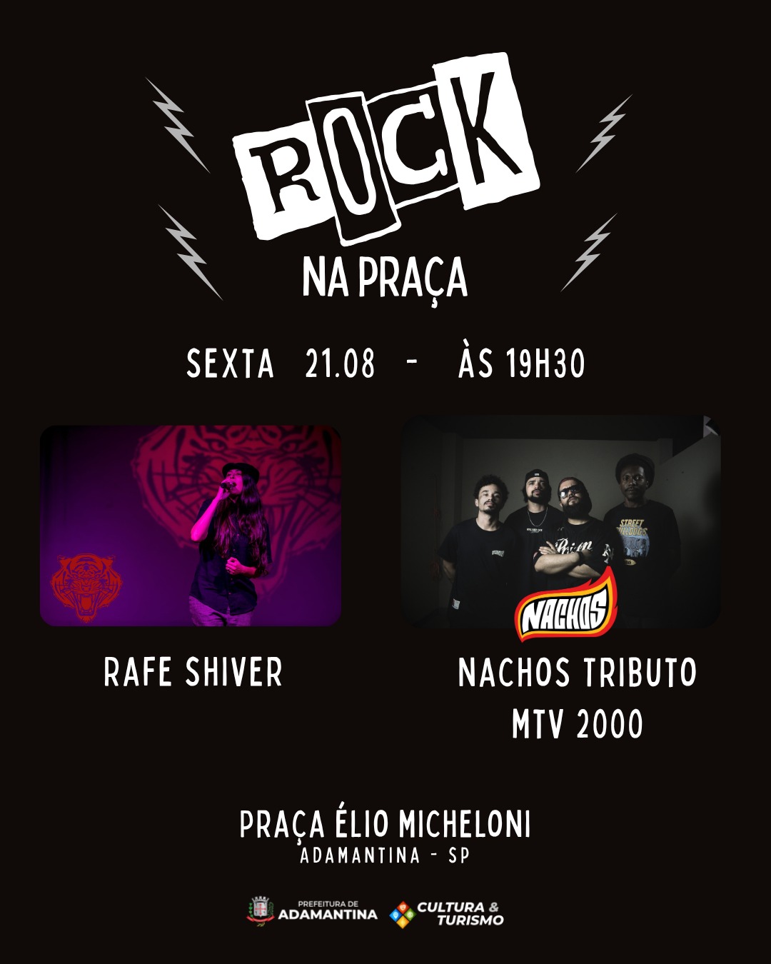 Adamantina recebe mais uma edição do “Rock na Praça” nesta sexta-feira