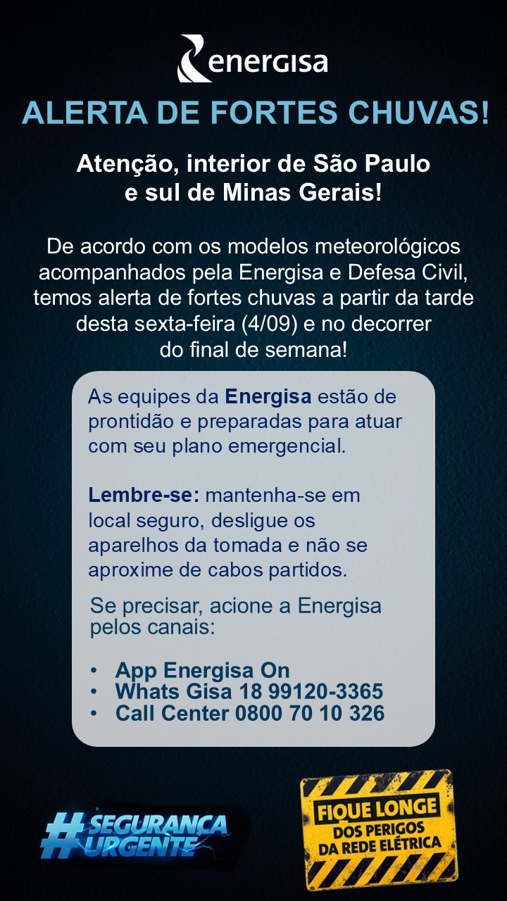 Energisa antecipa plano emergencial para mais um fim de semana de chuvas intensas na região