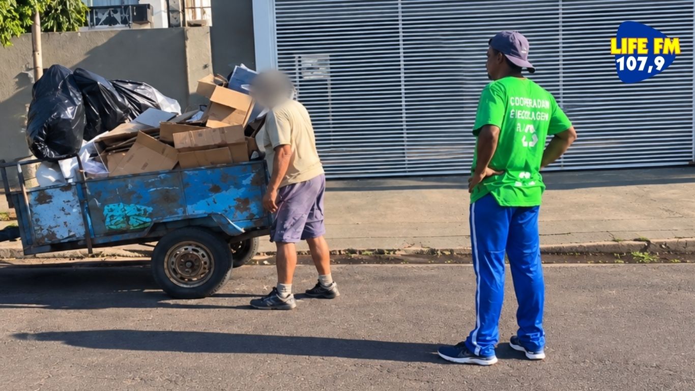 Disputa pelos recicláveis? Vídeo gera questionamentos durante coleta em Adamantina