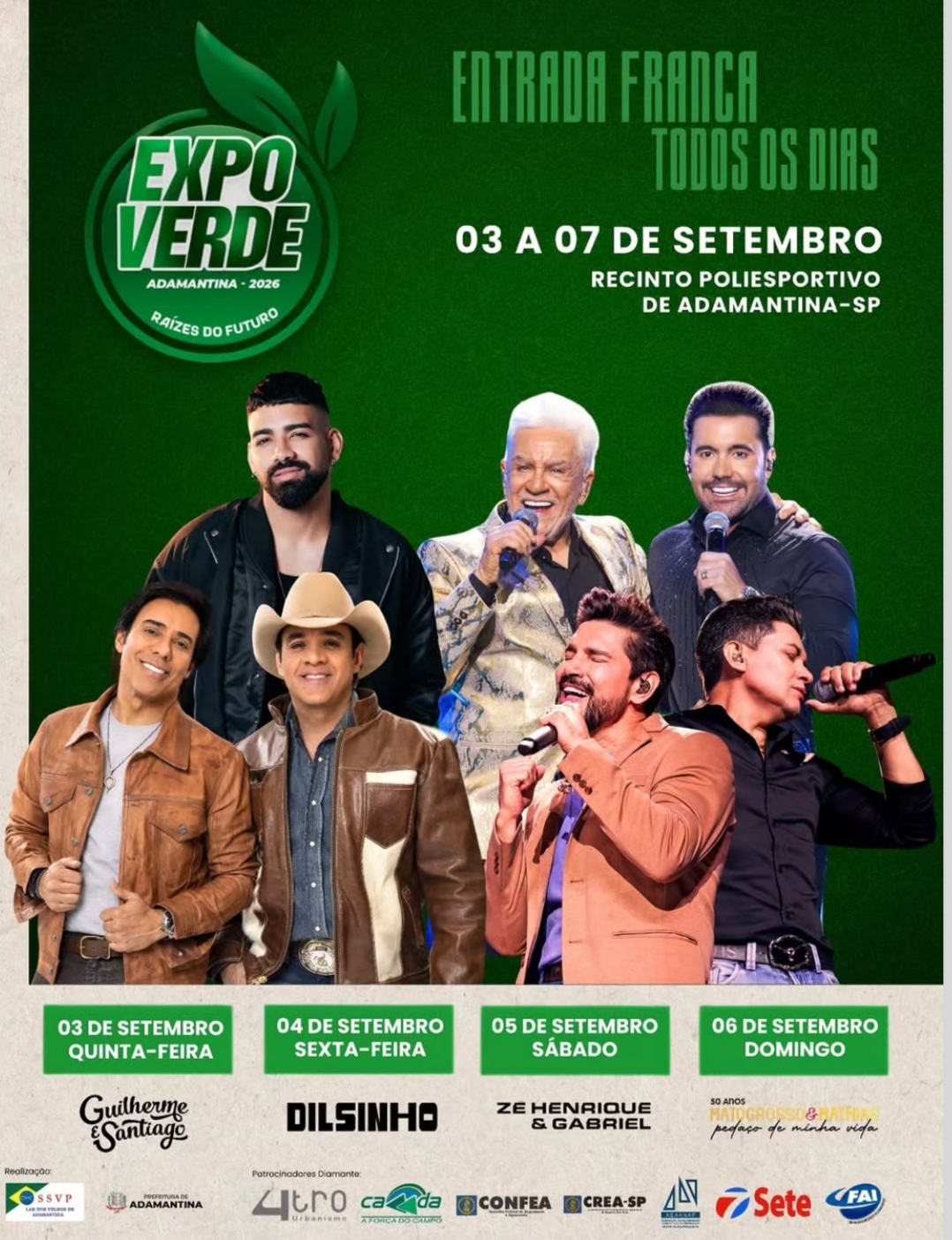 34ª EXPOVERDE COMEÇA NESTA QUINTA-FEIRA EM ADAMANTINA COM PROGRAMAÇÃO GRATUITA E EXPECTATIVA DE 70 MIL VISITANTES