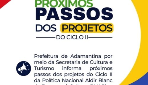 Prefeitura de Adamantina realiza quarta convocação para habilitação de projeto cultural da Política Nacional Aldir Blanc