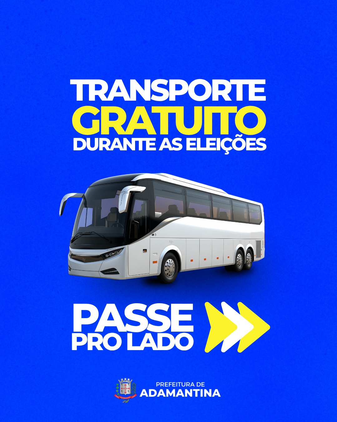 Eleitores devem ficar atentos aos horários do transporte gratuito no segundo turno das eleições em Adamantina